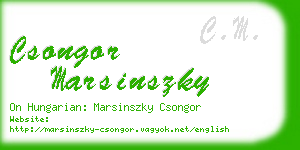 csongor marsinszky business card